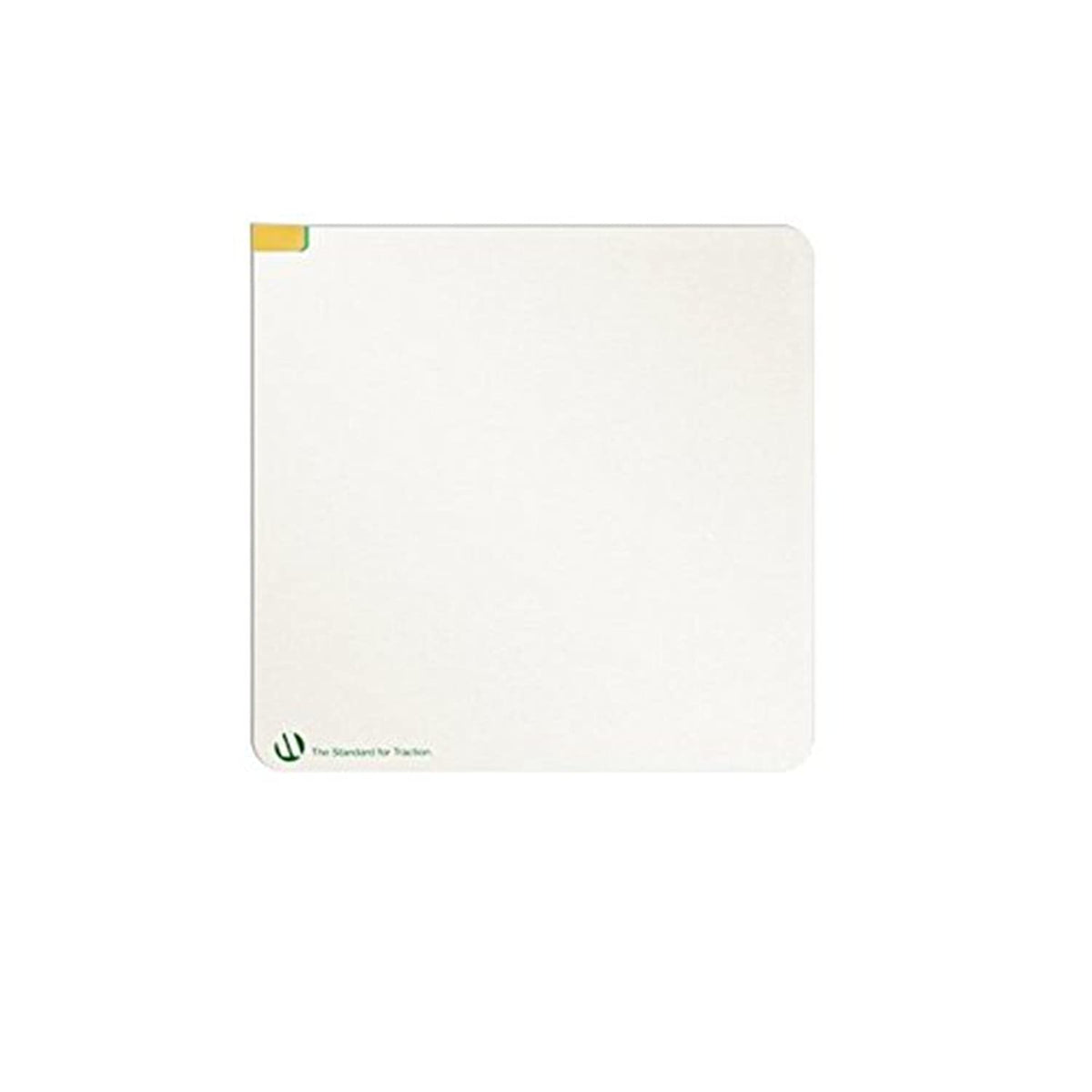A white notepad with a vibrant yellow border outlining it.
