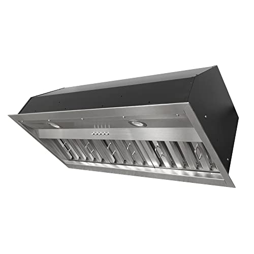 INX2636SQB-700-3 Built-in, Insert, Range, Hood, 3-Speed, 630 CFM, LED Lights, Baffle Filters, 36 Inch, Stainless Steel
