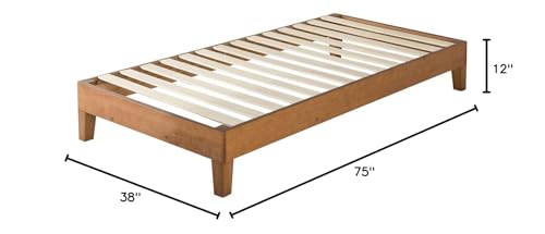 Fast Furnishings Twin Solid Wood Bed Frame in Natural