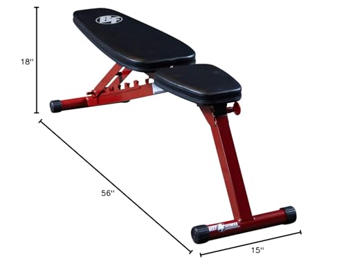 Best Fitness Folding Weight Bench (BFFID25) for Barbell and Dumbbell Exercises, Strength Training Home Gym Equipment, Incline & Decline Workouts