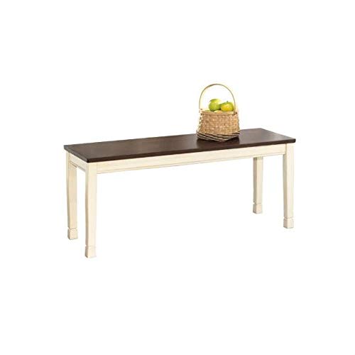 Fast Furnishings Kitchen Seating Wooden Bench White Brown