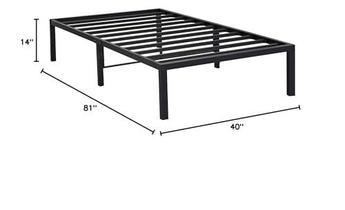 Fast Furnishings Twin XL Black Metal Platform Bed