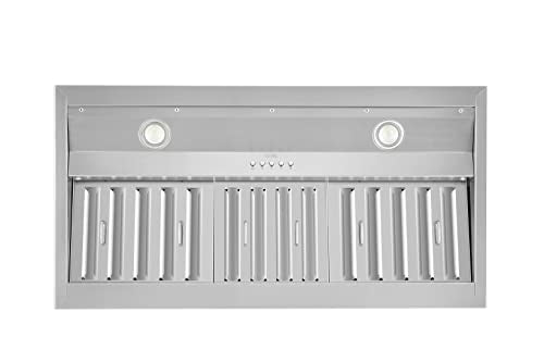 INX2636SQB-700-3 Built-in, Insert, Range, Hood, 3-Speed, 630 CFM, LED Lights, Baffle Filters, 36 Inch, Stainless Steel