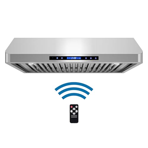 COS-QS90 36 in. Haven Collection 500 CFM Ducted Under Cabinet Range Hood, Touch Controls, LED Lights, Stainless Steel