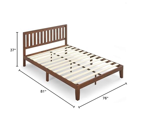 Fast Furnishings King Espresso Solid Wood Bed Frame
