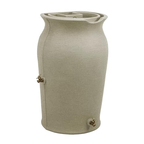 A large gray water tank with a secure lid, designed for storage and containment of water.