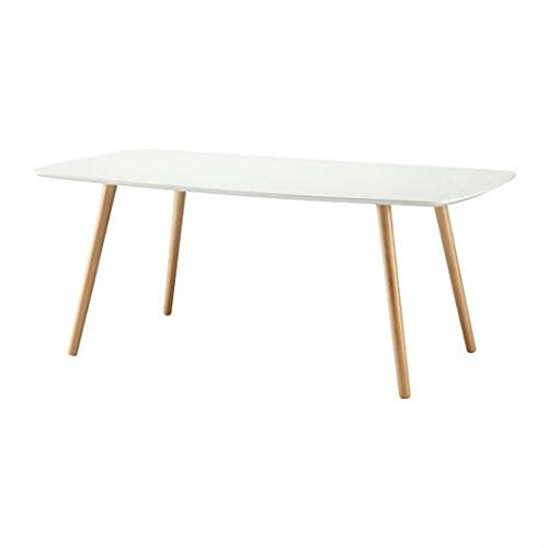 Fast Furnishings White Mid-Century Coffee Table Wood Legs