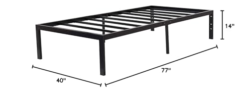 Fast Furnishings Twin Modern Black Metal Bed Frame