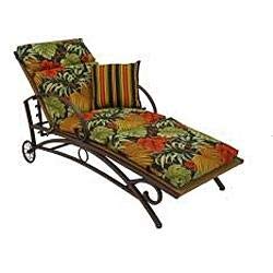 Resin Wicker Steel Chaise Lounge Recliner