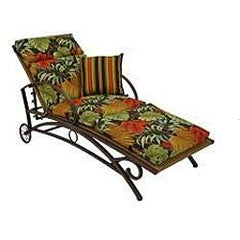 Resin Wicker Steel Chaise Lounge Recliner