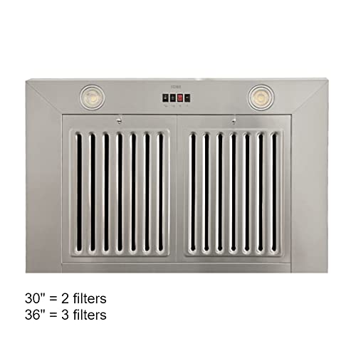 CHX8136SQB-2 Wall Mount Range Hood, 36-Inch, Stainless Steel