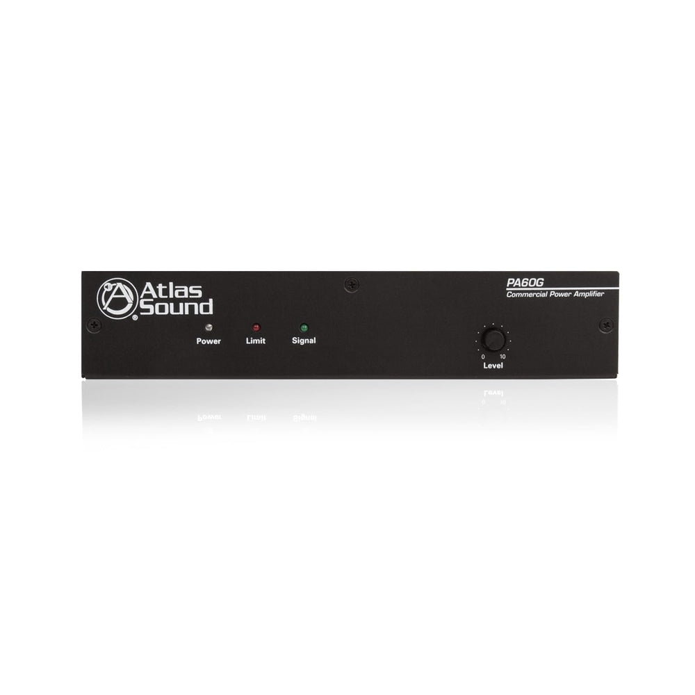 Atlas Sound PBS-2 audio equipment displayed, emphasizing its compact design and various connection interfaces.