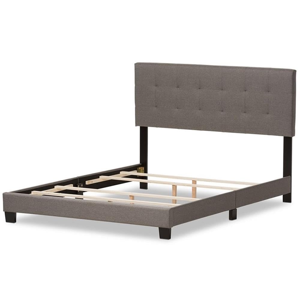 Brookfield Grid-Tufting Bed Grey/King