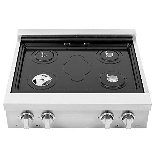 COS-GRT304 Pro-Style Slide-In Counter Gas Cooktop with 4 Sealed Burners, Heavy Duty Metal Knobs, 30 inch, Stainless Steel