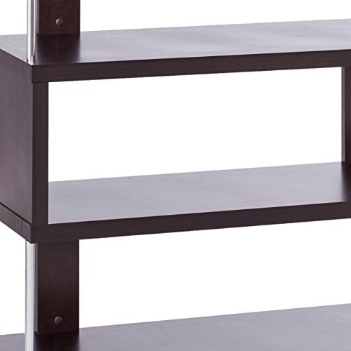 Barnes 6-Shelf Modern Bookcase, Dark Brown