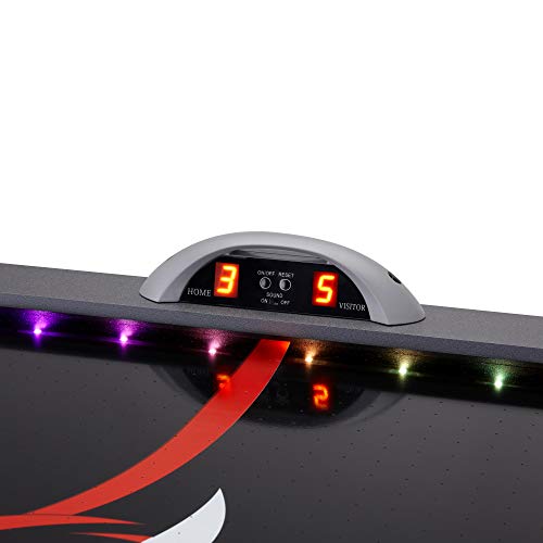 Fat Cat by  PRODUCTS Volt 7?LED Illuminated Air Hockey Table with Dual Motor Action for Faster Play, Automatic Scoring and Integrated Light System That Takes Game Play to The Next Level