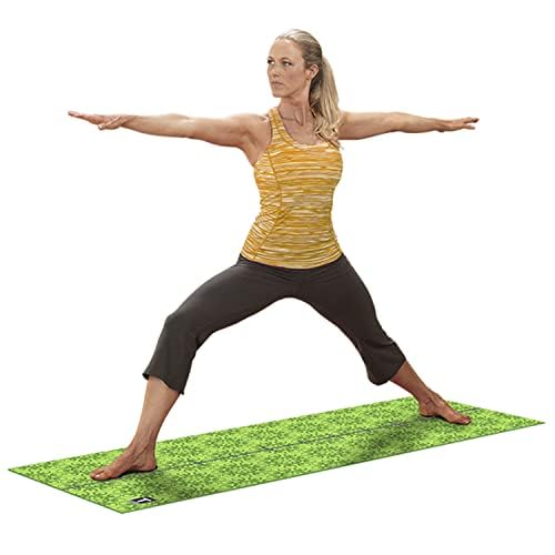 6mm Thick Non-Slip Yoga Mat for Home Workout, Pilates and Exercise, Lightweight & Portable with Comfortable Support for All Level, Green