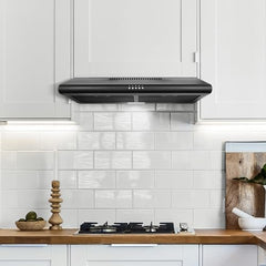 COS-5MU30-BK 30 in. Delta Collection Ducted Under Cabinet Range Hood, Button Controls, Reusable Filters, LED Lights in Matte Black, 30 inch