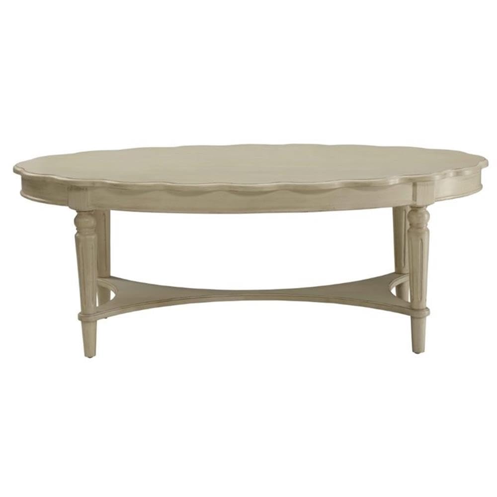 Fordon Oval Coffee Table in Antique White