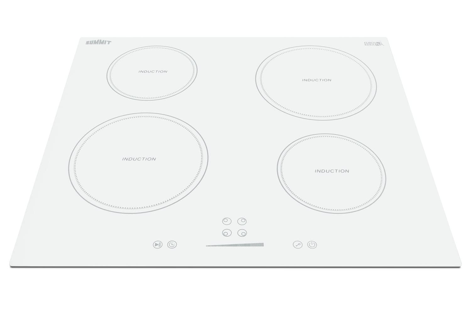 24" Induction Cooktop, 4 Cooking Zones, 208-240V Electric Cooktop, ADA Compliant Design, Black - SINC4B241B