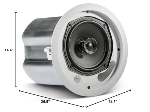 JBL Control 16C/T 6.5" Coaxial Ceiling Speaker, White, Pair