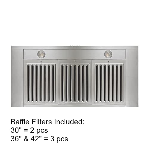 RAX2136SQB-WM-2 Wall Mount Range Hood, 36-Inch, Stainless Steel