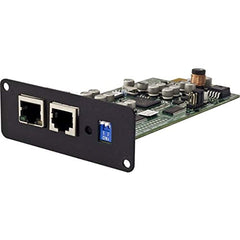 A PCI card featuring two Ethernet ports for network connectivity.
