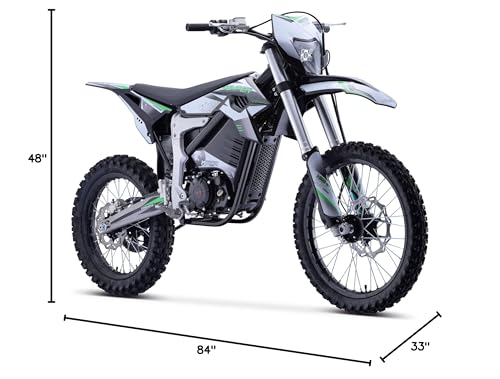 MotoTec Venom 72v 12000w Electric Dirt Bike White