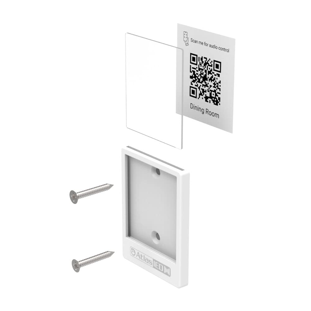 AtlasIED GEM-5 Atmosphere Virtual Wall Controller QR Code Holder - White