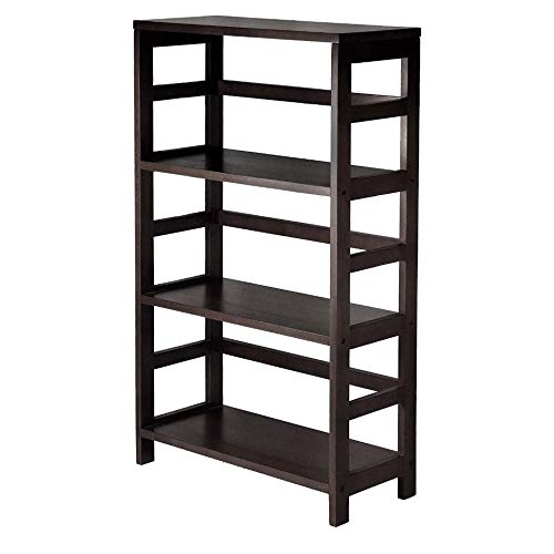 3-Shelf Wooden Bookcase in Espresso Finish