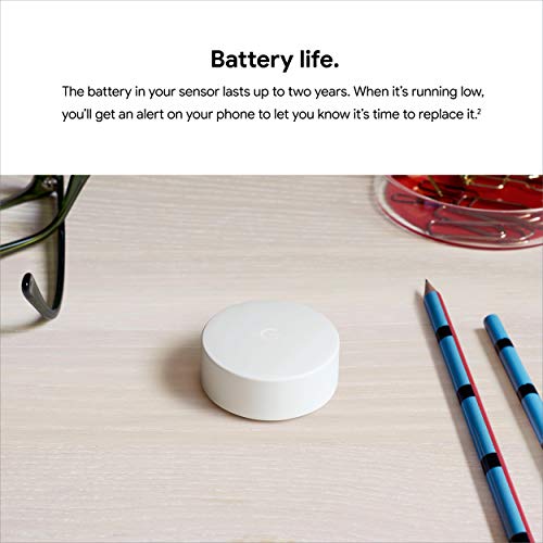 Google Nest Temperature Sensor for Nest Thermostat & Thermostat E, White