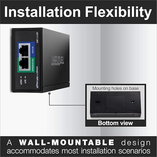 TRENDnet Gigabit PoE Injector, 15.4W/30W/60W, 100m, TPE-117GI