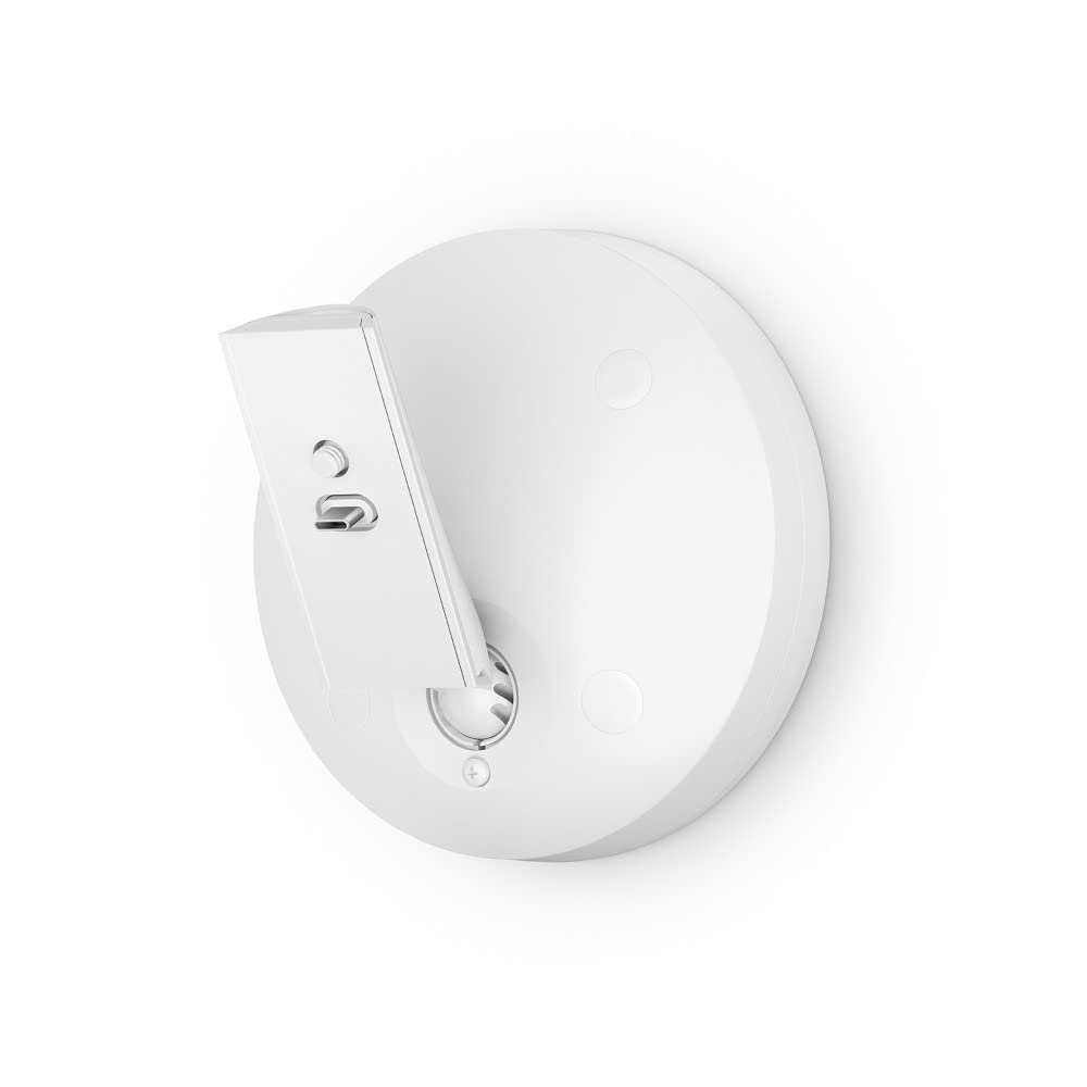 A sleek white wall-mounted light featuring a white bulb, designed for modern interior spaces.