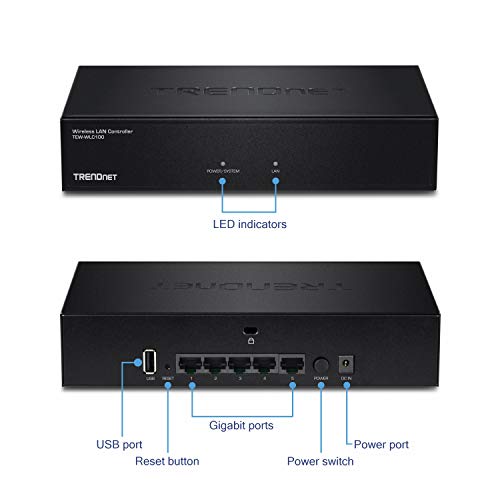 TRENDnet TEW-WLC100 Wireless LAN Controller, 5-Port GB Switch