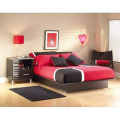 Full Modern Platform Bed Frame in Black Finish