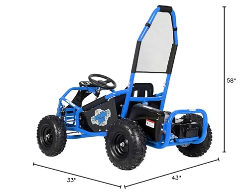 MotoTec Mud Monster Kids Electric 48v 1000w Go Kart Full Suspension
