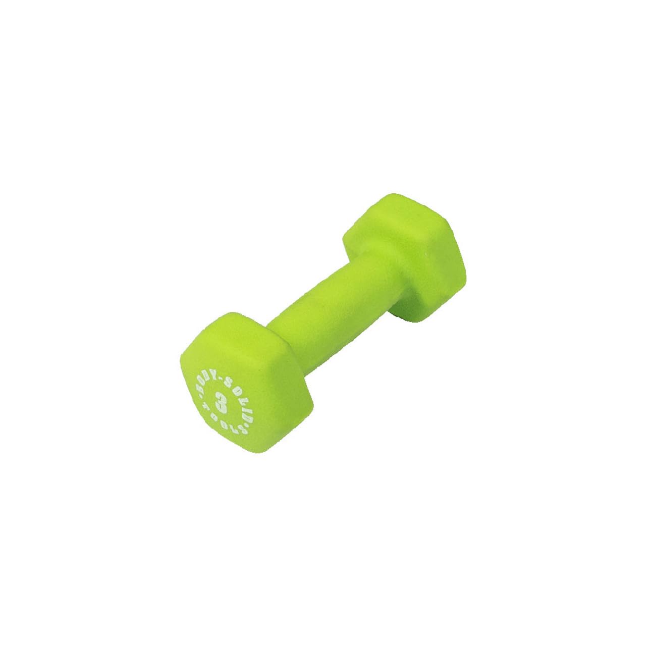 Tools (BSTND3) Neoprene Dumbbell for Weight and Aerobic Strength Training, Pilates & Physical Therapy, Hand Weights for Men and Women, Commercial and Home Gym Free Weights Hex End Dumbbells, Green, 3lbs Single