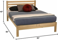 Fast Furnishings Queen FarmHome Natural Platform Bed
