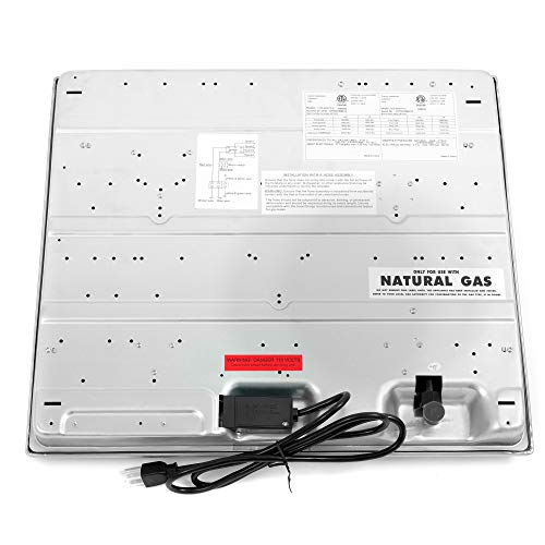 640STX-E 24 in. Gas Cooktop with 4 Sealed Burners, Drop-In Counter-Top Cooker Cooktop with Cast Iron Grate and Melt-Proof Metal Knobs in Stainless Steel
