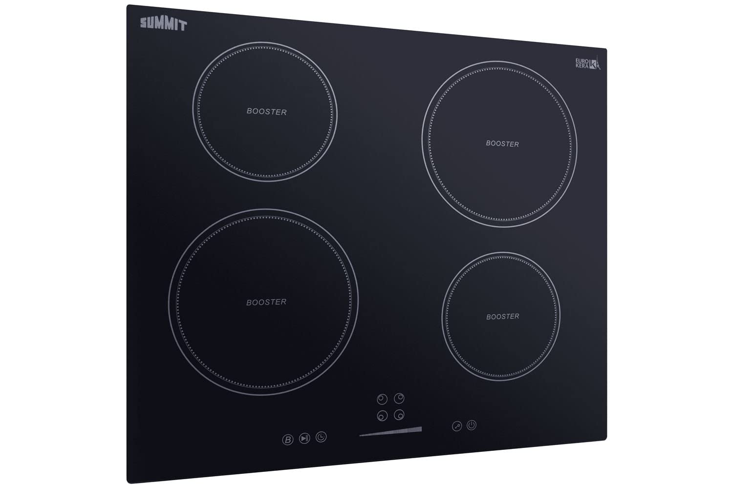 24" Induction Cooktop, 4 Cooking Zones, 208-240V Electric Cooktop, ADA Compliant Design, Black - SINC4B241B