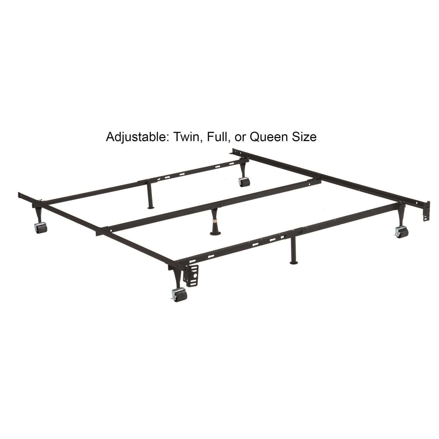 Twin/Full/Queen Adjustable Metal Bed Frame w/ Brackets