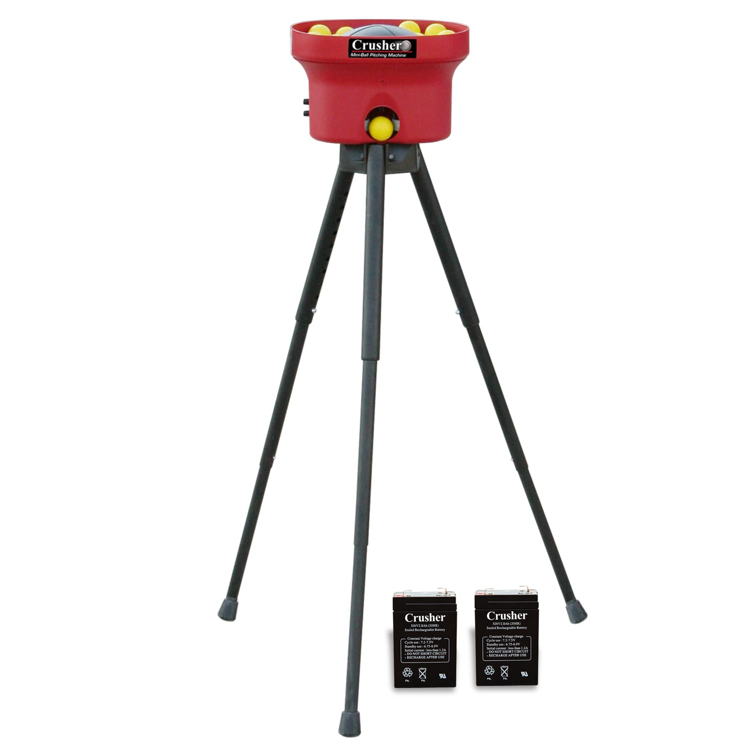 Battery Pitching Machine Heater Crusher Pitching Machine W/ 8-Hour Rechargeable Battery ?Accura ...