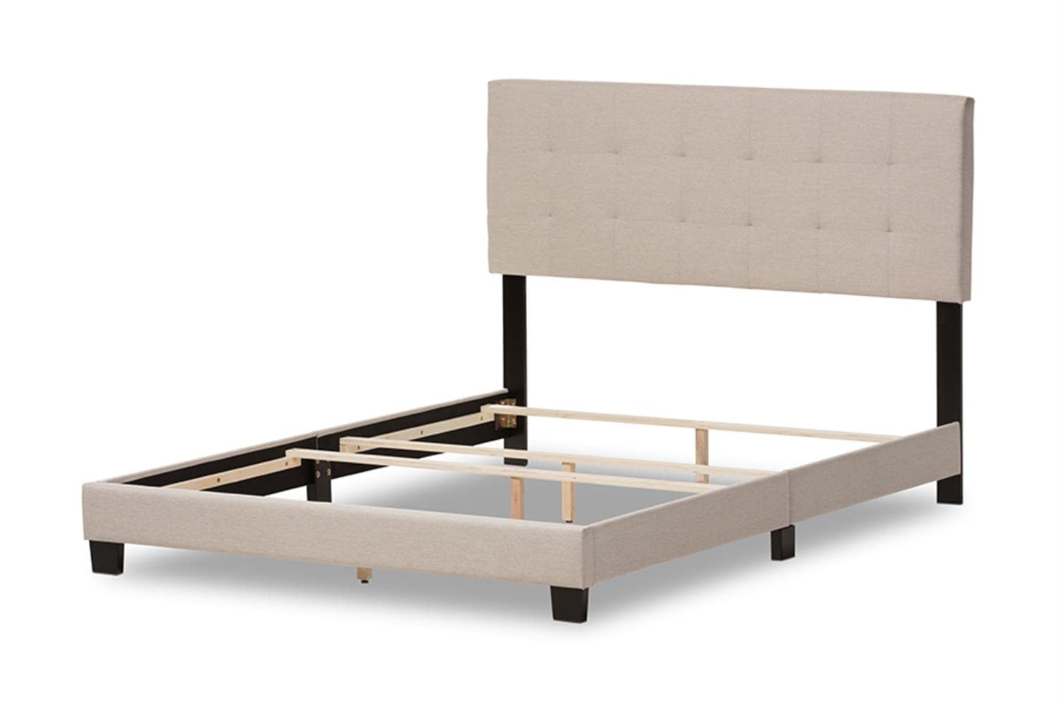 Brookfield Modern and Contemporary Beige Fabric Upholstered Grid-tufting Full Size Bed
