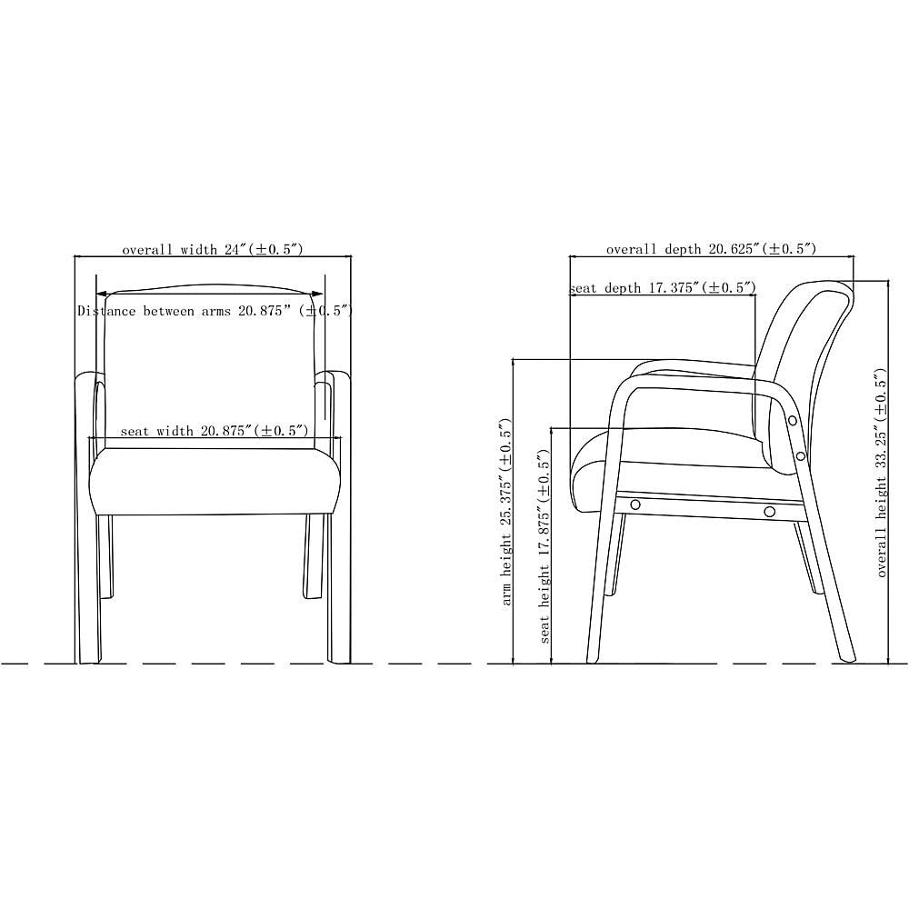 Guest Chair, Black/Espresso