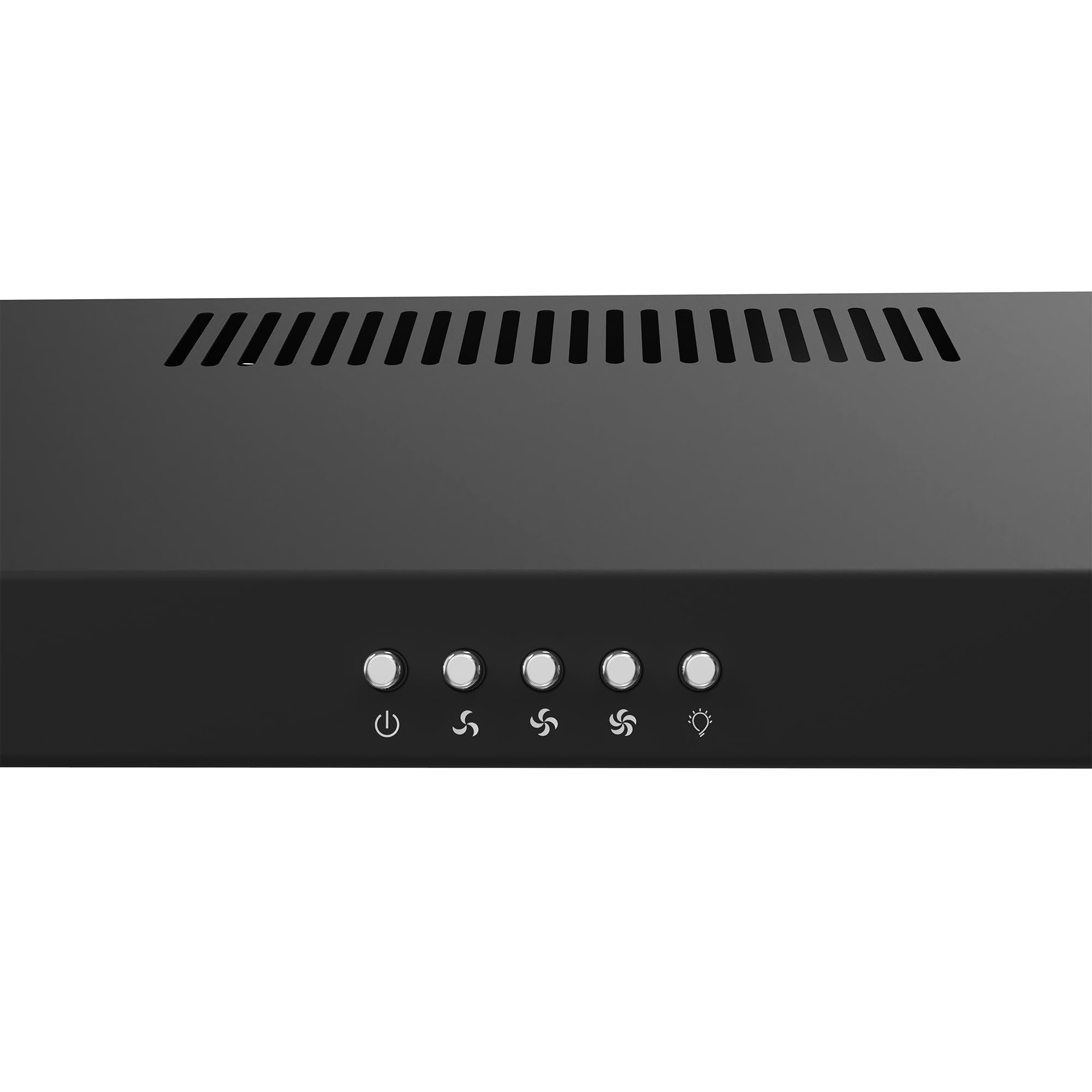 COS-5U30-BK 30 in. Delta Collection Ducted Under Cabinet Range Hood, Button Controls, Reusable Filters, LED Lights in Matte Black, 30 inch (Slim)