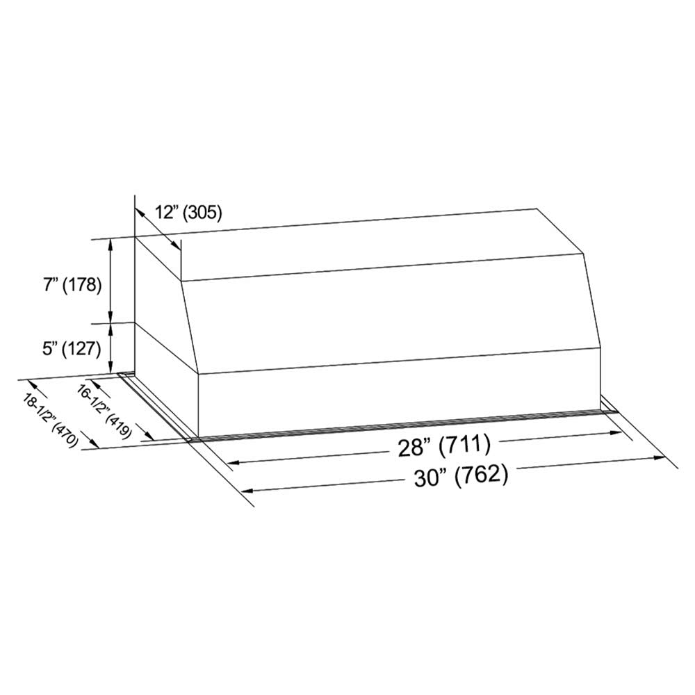 INX2630SQB-700-3 Insert Range Hood, 30-Inch, Stainless Steel