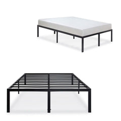 Fast Furnishings King Modern Black Metal Platform Bed