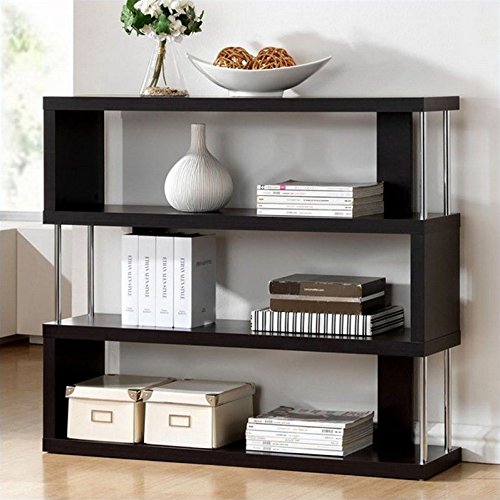 3-Shelf, Dark Brown Barnes Modern Bookcase