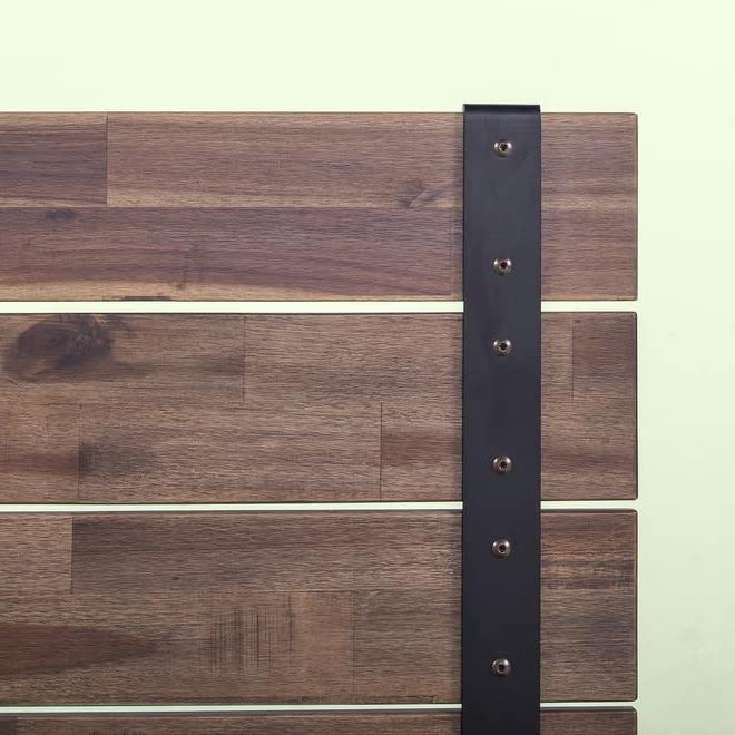 Fast Furnishings Queen Farmhouse Industrial Low Bed