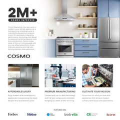 COS-5MU30-BK 30 in. Delta Collection Ducted Under Cabinet Range Hood, Button Controls, Reusable Filters, LED Lights in Matte Black, 30 inch